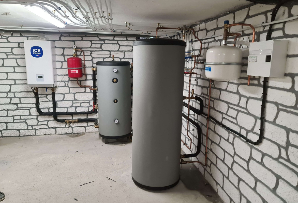 pompe-a-chaleur-climatisation-icestream intérieur d'un domicile avec une pompe à chaleur